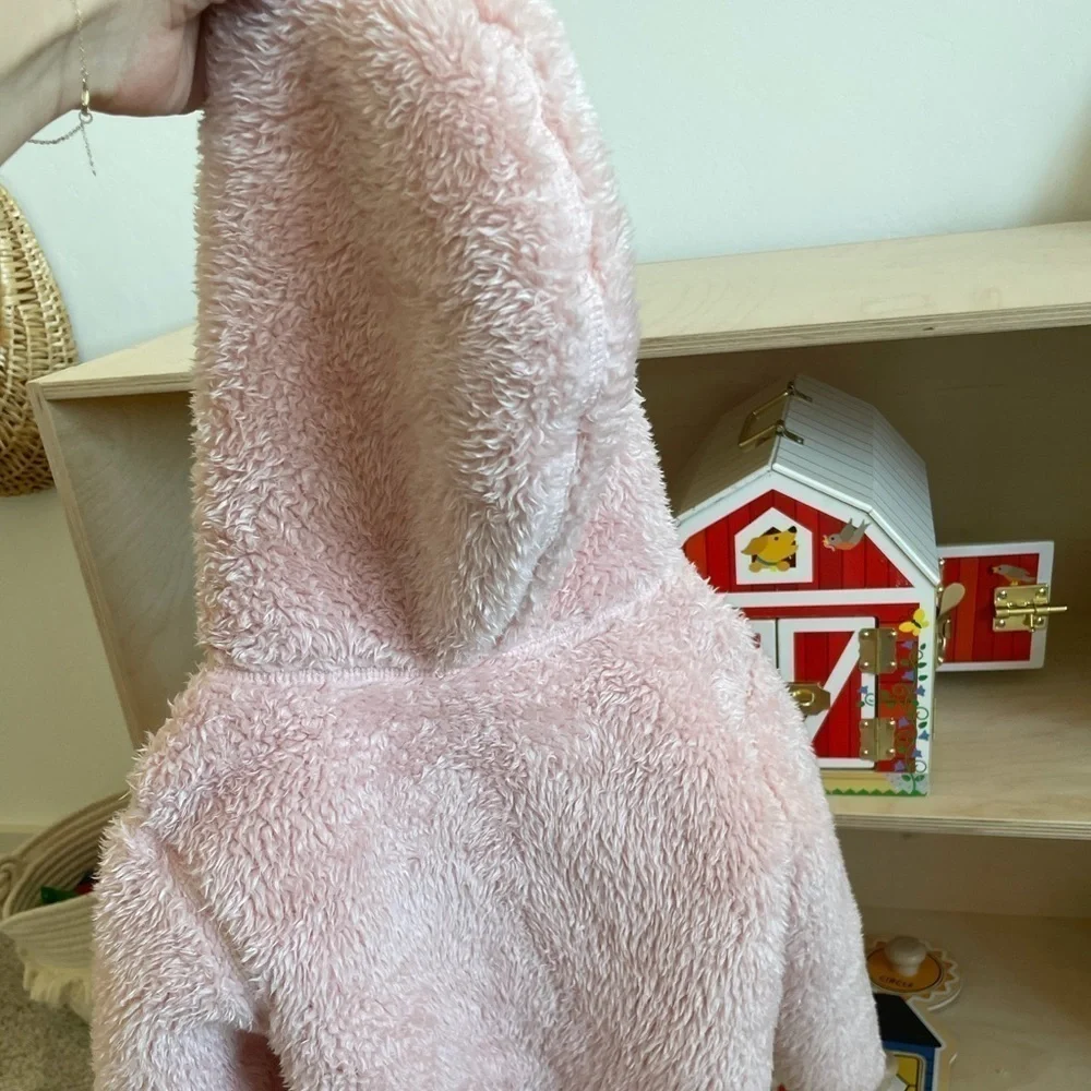 Tucker + Tate Reversible Shearling Hoodie Jacket Baby Girl 24 month Pink/White